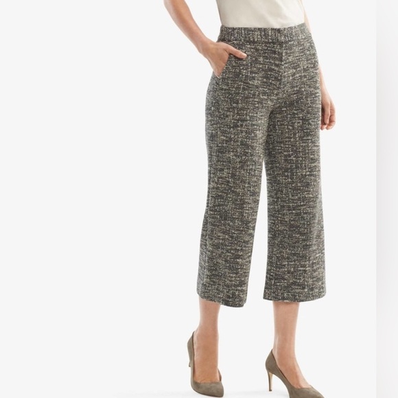 MM LAFLEUR The Pippa Pants Wide Leg‎ Boucle Gray Tweed Cropped 6 - Picture 2 of 16